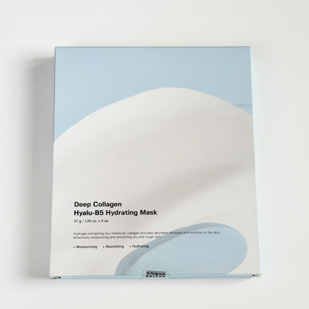 SUNGBOON EDITOR - Deep Collagen Hyalu Hydrating Mask 37g X 4 - NEW Sealed In Box